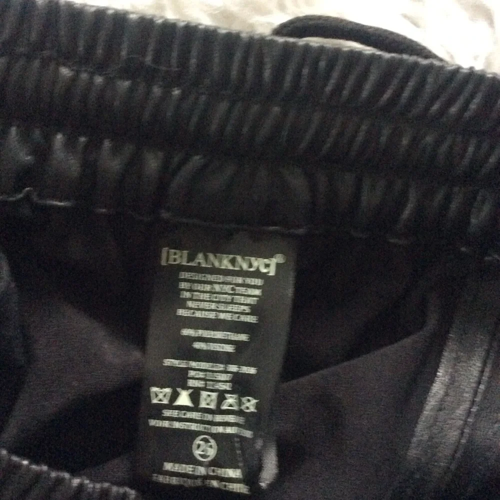 NWOT BlankNYC Black Faux Leather Joggers